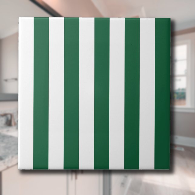 Azulejo Frasco clásico de época franjas verde y blanca (Subido por el creador)