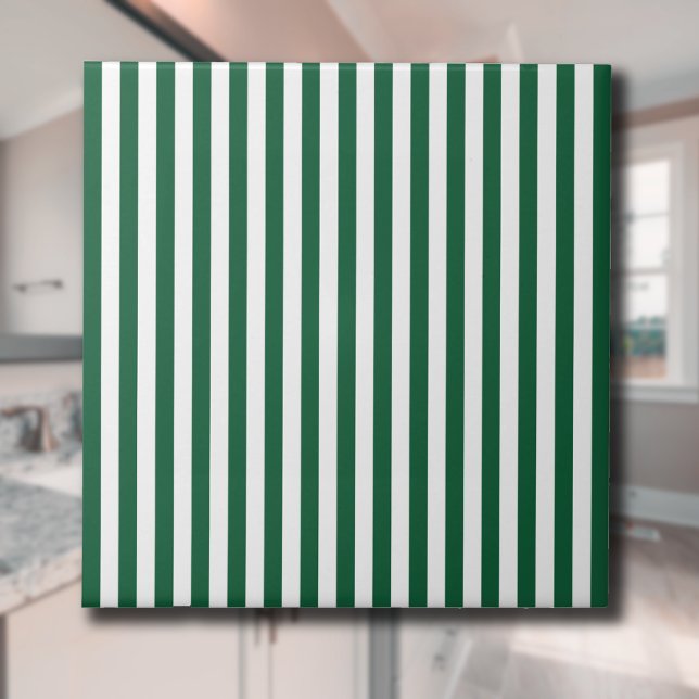 Azulejo Frasco clásico de época franjas verde y blanca (Subido por el creador)