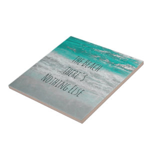 Azulejo Frase de las olas turquesa del océano blanco de la