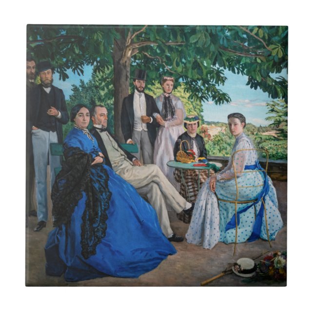 Azulejo Frederic Bazille - La Reunión Familiar (Frente)