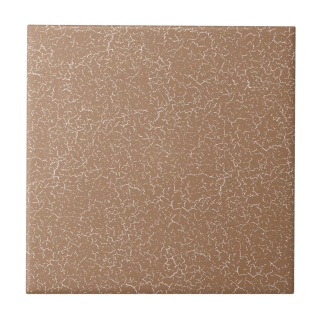 Azulejo French Beige Tan Brown Crackle Glaze Solid Colour (Frente)