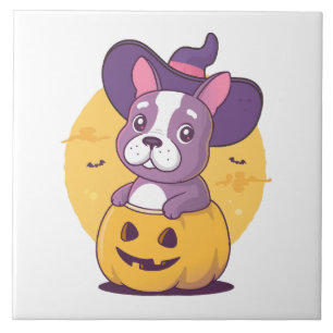 Azulejo Frenchie Halloween