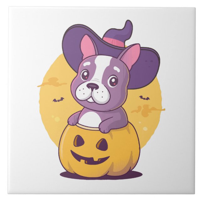 Azulejo Frenchie Halloween (Frente)