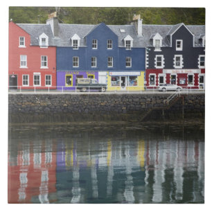 Azulejo Frente al mar, Tobermory, Isla de Mull, Escocia,