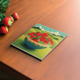 Azulejo Fresas En Un Parto