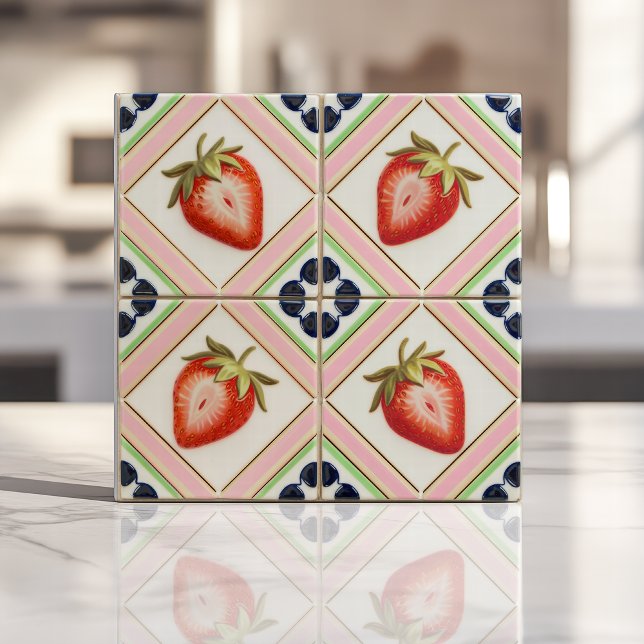 Azulejo Fresas Pasadas de Moda Juguetonas (Subido por el creador)