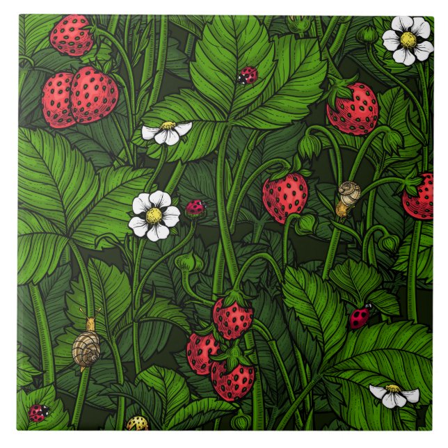 Azulejo Fresas silvestres (Frente)