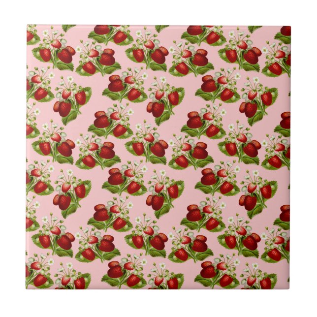 Azulejo fresas vintage (Frente)