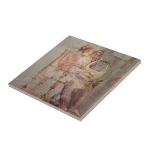 Azulejo Fresco de una lección de música, Pompeya