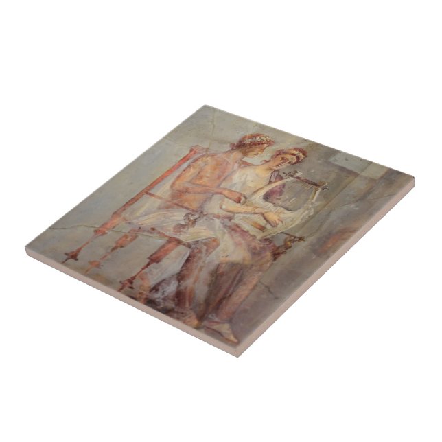 Azulejo Fresco de una lección de música, Pompeya (Lado)