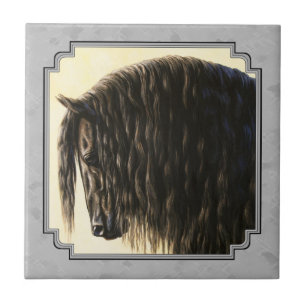 Azulejo Friesian Draft Horse Silver Gray