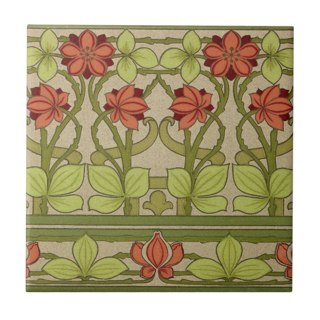 Azulejo Frieze Border Art Nouveau Floral (Frente)