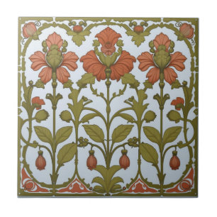 Azulejo Frieze floral art nouveau vintage