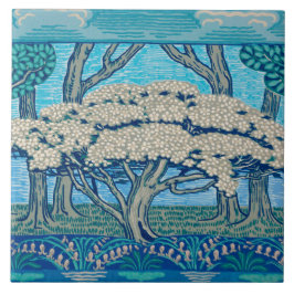 Azulejo Frisa del árbol de 1896, diseñada por Walter Crane