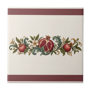 Azulejo Friso de color personalizado Granada y Acanthus