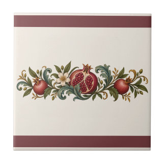 Azulejo Friso de color personalizado Granada y Acanthus