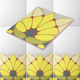 Azulejo Friso de patrón floral Art Nouveau