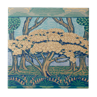Azulejo Friso del árbol de mayo, diseñado por la grúa 1896