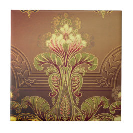 Azulejo Friso floral victoriano elegante arte floral nuevo