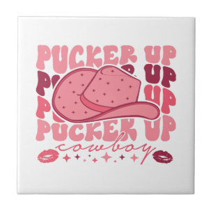 Azulejo Frunce los labios vaquero San Valentín western