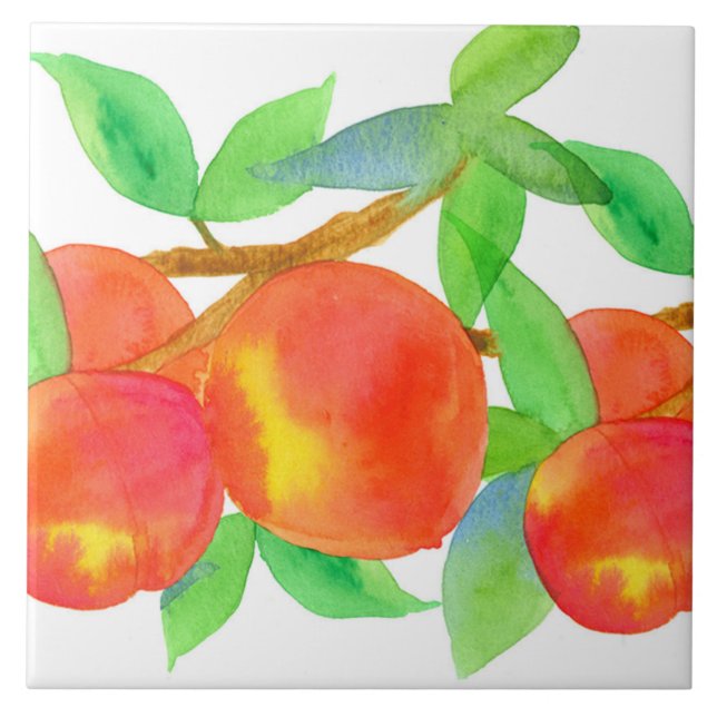 Azulejo Fruta acuática de los duraznos (Frente)