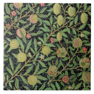 Azulejo Fruta de granada oscura patrón de William Morris