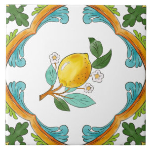 Azulejo Fruta de Mayólica Italiana