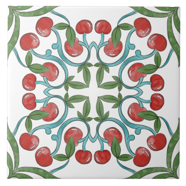 Azulejo Fruta de Mayólica Italiana (Frente)