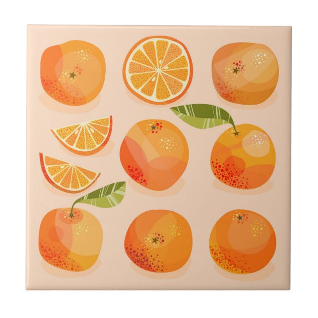 Azulejo Fruta del Naranja del cítrico (Frente)