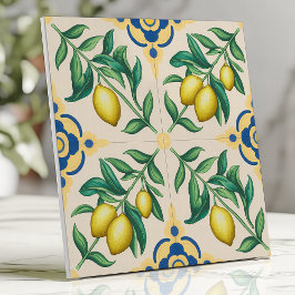 Azulejo Fruta mediterránea de cítricos limón