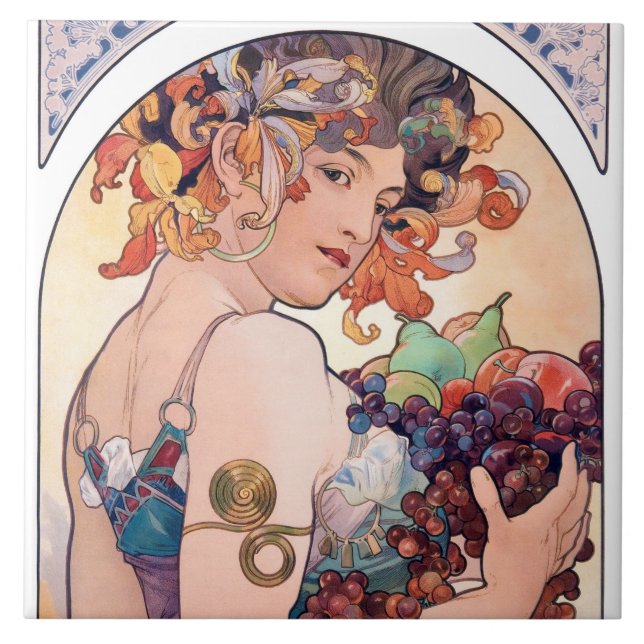 Azulejo Fruta, Mucha (Frente)