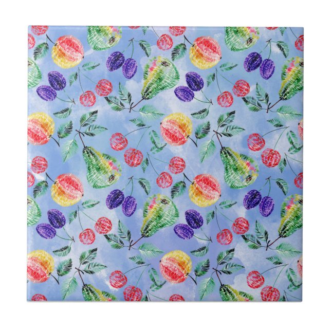 Azulejo Frutas y bayas. (Frente)