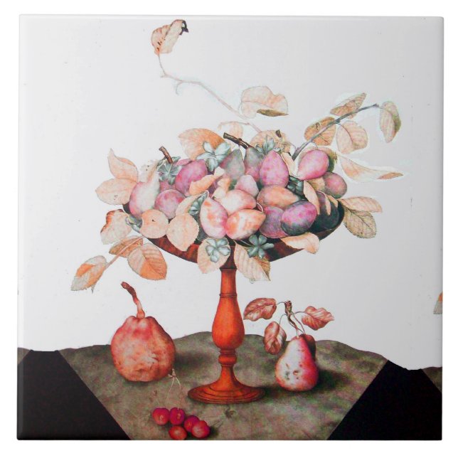 Azulejo FRUTOS DE TEMPORADA Priñen cerezas y jazmines (Frente)