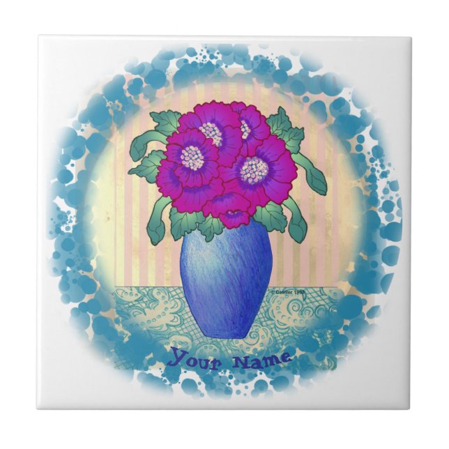 Azulejo Fuchsia Poppy tile (Frente)
