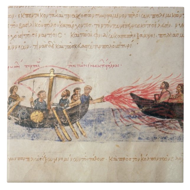 Azulejo Fuego griego (vitela) (Frente)