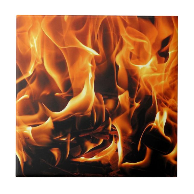 Azulejo Fuego, llamas (Frente)