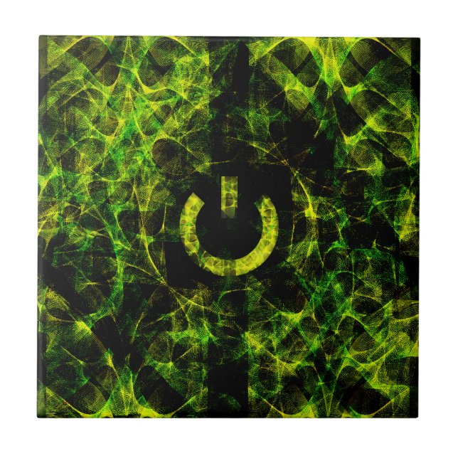 Azulejo Fuego neón verde (Frente)