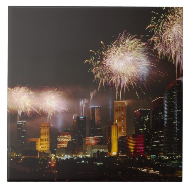 Azulejo Fuegos artificiales en Houston Texas (Frente)