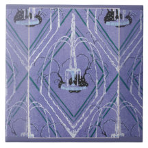 Fuente Art Deco En Azul