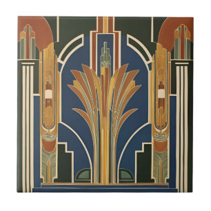 Azulejo Fuente de cerámica Art Deco