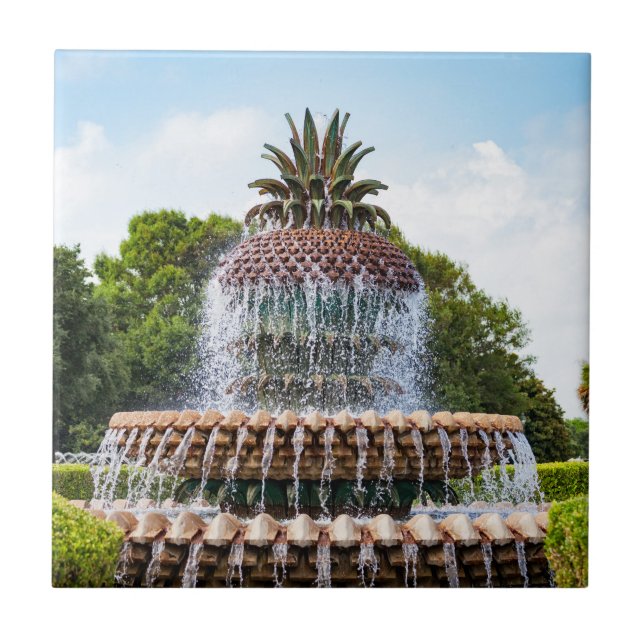 Azulejo Fuente de piña en Charleston, SC (Frente)