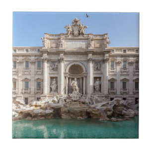 Azulejo Fuente de Trevi al amanecer - Roma, Italia