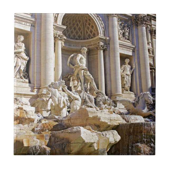 Azulejo Fuente de Trevi Roma Fotografía (Frente)