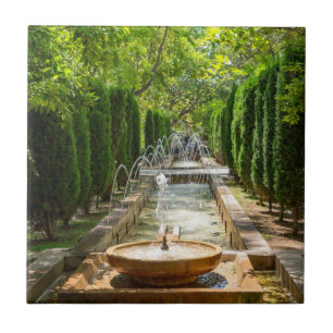 Azulejo Fuente en los jardines de Almudaina - Palma de Mal