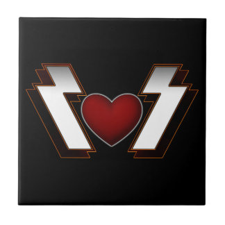 Azulejo Fuerte corazón Metalizado