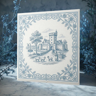 Azulejo Fuerte rústico francés provincial shabby chic vint