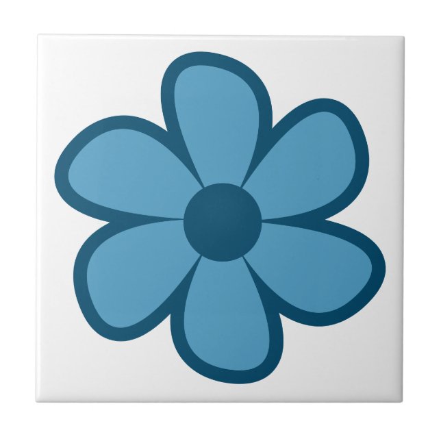 Azulejo Fun Funky 60 70 Retro Flor Cerámica Tile (Frente)