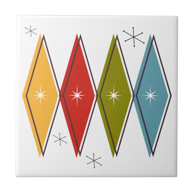 Azulejo Fun Mid'Century Modern Tile (Frente)