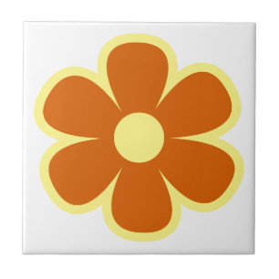 Azulejo Fun y Funky 60s 70s Flor Retro Cerámica Tile