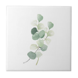 Azulejo Funda Nórdica Hojas de Eucalipto Verde Pastel